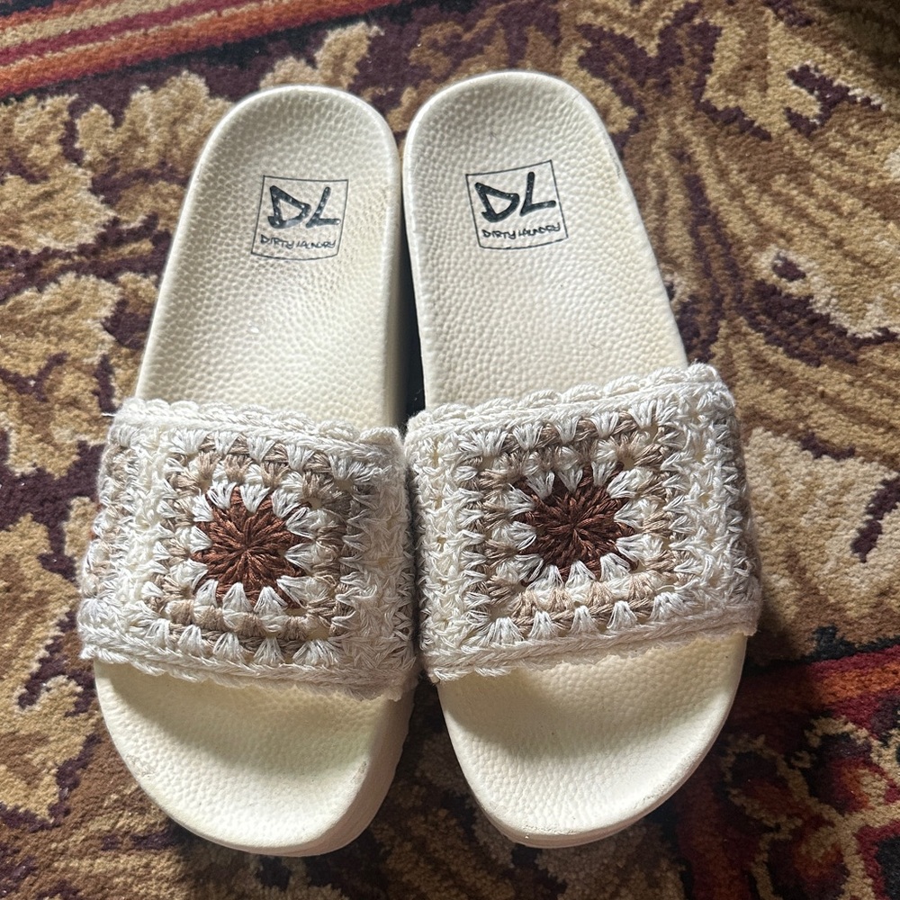 DL Crochet Slide Sandals